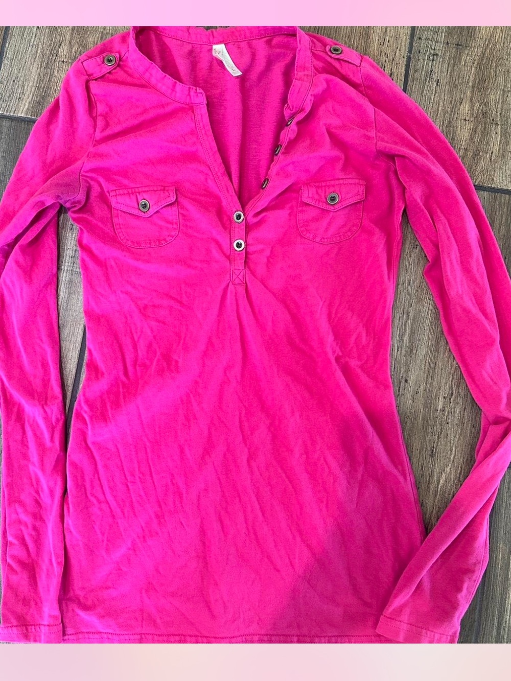 Women’s Hot Pink Long Sleeve Top